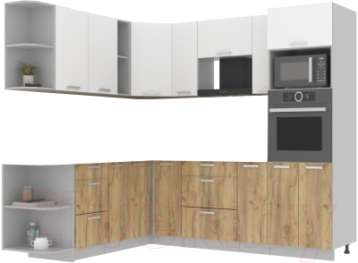 Готовая кухня Интерлиния Мила Лайт 1.88x2.4 левая без столешницы - фото