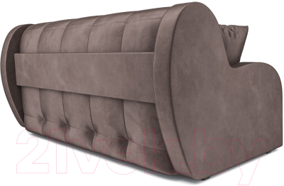 Диван Mebel-Ars Аккордеон Барон (бархат серо-шоколадный Star Velvet 60 Coffee)