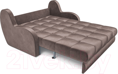 Диван Mebel-Ars Аккордеон Барон (бархат серо-шоколадный Star Velvet 60 Coffee)