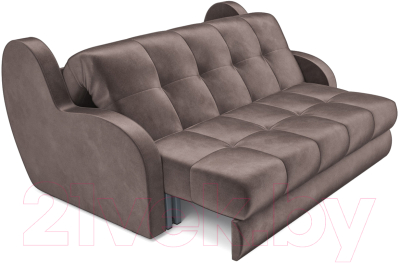 Диван Mebel-Ars Аккордеон Барон (бархат серо-шоколадный Star Velvet 60 Coffee)