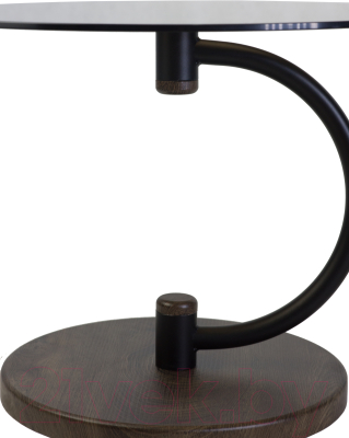 Журнальный столик Мебелик Дуэт 13Н (черный/дуб маррон/тонированное)