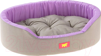 Лежанка для животных Ferplast Dandy 55 / 82942095 (серый/сиреневый) - фото
