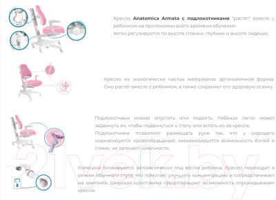 Кресло растущее Anatomica Armata с подлокотниками