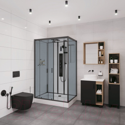 Душевая кабина Niagara NG-6912-01GQL BLACK 120x80x210