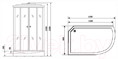 Душевая кабина Niagara NG-903-01R 120x80x220