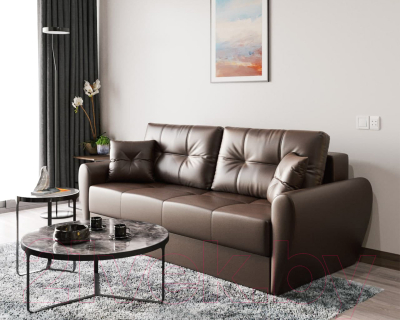 Диван Mebel-Ars Амстердам (экокожа шоколад)