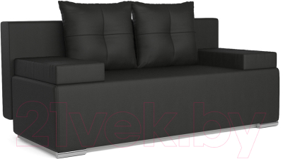 Диван Mebel-Ars Мадейра (экокожа черная) - фото