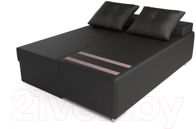 Диван Mebel-Ars Мадейра (экокожа черная)