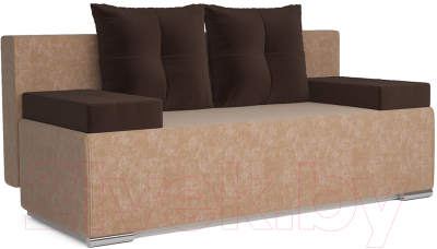 Диван Mebel-Ars Мадейра (бежево-коричневый кордрой) - фото