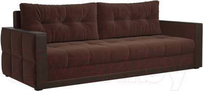 Диван Mebel-Ars Еврокнижка Бостон (коричневый Luna 092) - фото