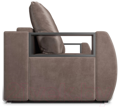 Диван Mebel-Ars Еврокнижка Мальтида (бархат серо-шоколадный/Star Velvet 60 Cofee)