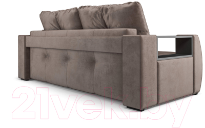 Диван Mebel-Ars Еврокнижка Мальтида (бархат серо-шоколадный/Star Velvet 60 Cofee)