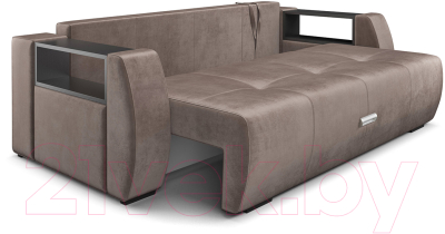 Диван Mebel-Ars Еврокнижка Мальтида (бархат серо-шоколадный/Star Velvet 60 Cofee)