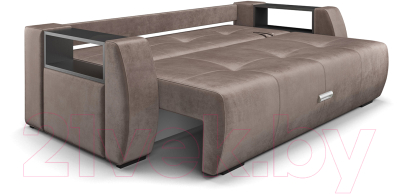 Диван Mebel-Ars Еврокнижка Мальтида (бархат серо-шоколадный/Star Velvet 60 Cofee)