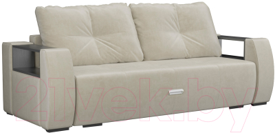 Диван Mebel-Ars Еврокнижка Мальтида (бархат бежевый/Star Velvet 6 Light Beige) - фото