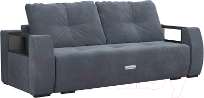 Диван Mebel-Ars Еврокнижка Мальтида (велюр серо-синий НВ-178/26) - фото