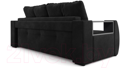 Диван Mebel-Ars Еврокнижка Мальтида (велюр черный НВ-178/17)