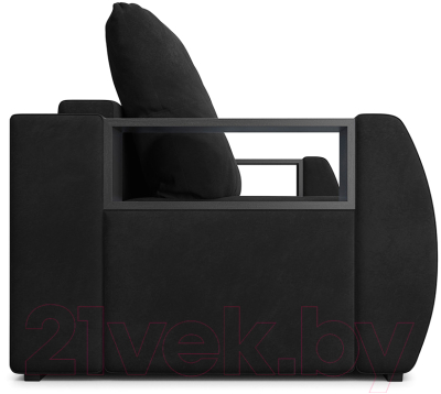 Диван Mebel-Ars Еврокнижка Мальтида (велюр черный НВ-178/17)