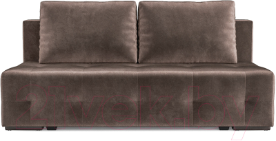 Диван Mebel-Ars Еврокнижка Марсель №1 (бархат серо-шоколадный/Star Velvet 60 Coffee)