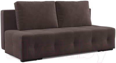 Диван Mebel-Ars Еврокнижка Марсель №1 (велюр молочный шоколад НВ-178/13) - фото