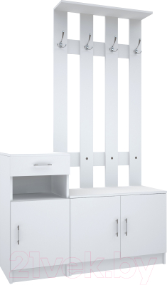 Секция в прихожую МДК СПР1 1970x1200x380 (белый) - фото