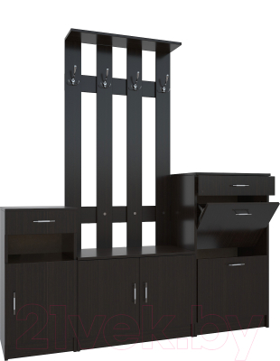 Секция в прихожую МДК СПР2 1970x1800x380 (венге) - фото