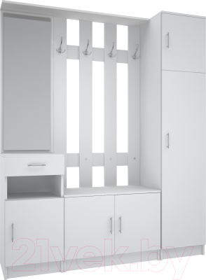 Секция в прихожую МДК СПР3 2020x1600x380 (белый) - фото