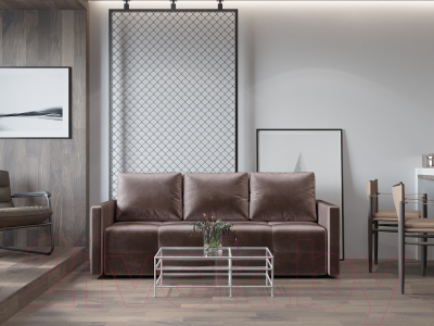 Диван Mebel-Ars Еврокнижка Марсель №2 (бархат серо-шоколадный Star Velvet 60 Coffee)