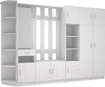 Секция в прихожую МДК СПР4 2020x2800x380 (белый) - фото