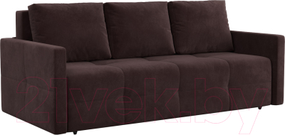Диван Mebel-Ars Еврокнижка Марсель №2 (велюр шоколадный HB-178/16) - фото