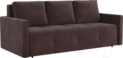 Диван Mebel-Ars Еврокнижка Марсель №2 (велюр молочный шоколад НВ-178/13) - фото