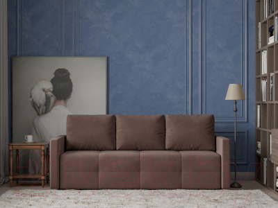 Диван Mebel-Ars Еврокнижка Марсель №2 (велюр молочный шоколад НВ-178/13)