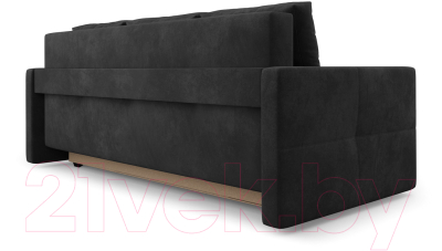 Диван Mebel-Ars Еврокнижка Марсель №2 (велюр черный НВ-178/17)