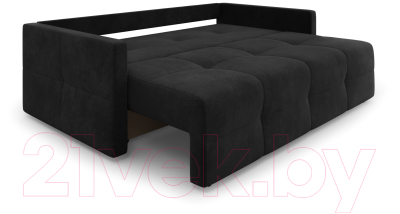 Диван Mebel-Ars Еврокнижка Марсель №2 (велюр черный НВ-178/17)