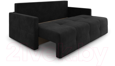 Диван Mebel-Ars Еврокнижка Марсель №2 (велюр черный НВ-178/17)