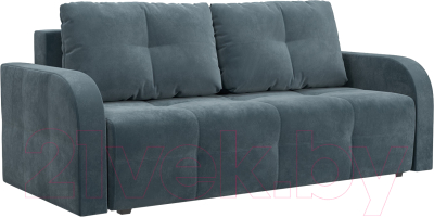 Диван Mebel-Ars Еврокнижка Марсель №3 (велюр серо-синий НВ-178/26) - фото