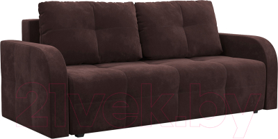 Диван Mebel-Ars Еврокнижка Марсель №3 (велюр молочный шоколад НВ-178/13) - фото