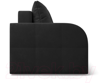 Диван Mebel-Ars Еврокнижка Марсель №3 (велюр черный НВ-178/17)