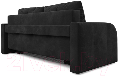 Диван Mebel-Ars Еврокнижка Марсель №3 (велюр черный НВ-178/17)