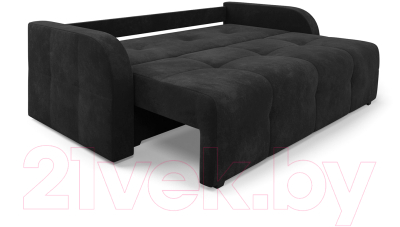 Диван Mebel-Ars Еврокнижка Марсель №3 (велюр черный НВ-178/17)