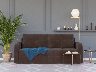Диван Mebel-Ars Еврокнижка Марсель №3 (кордрой коричневый)