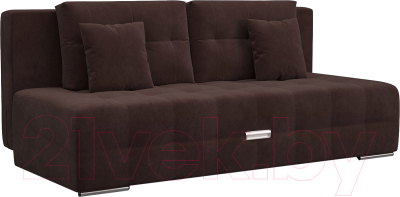 Диван Mebel-Ars Еврокнижка Марсель №4 (велюр шоколадный HB-178/16) - фото