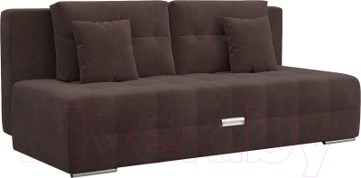Диван Mebel-Ars Еврокнижка Марсель №4 (велюр молочный шоколад НВ-178/13) - фото