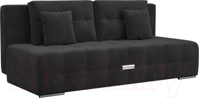 Диван Mebel-Ars Еврокнижка Марсель №4 (велюр черный НВ-178/17) - фото