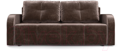 Диван Mebel-Ars Еврокнижка Марсель №3 (бархат серо-шоколадный Star Velvet 60 Coffee)