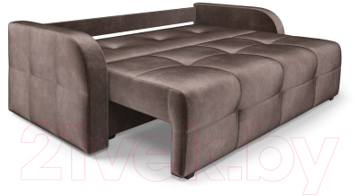 Диван Mebel-Ars Еврокнижка Марсель №3 (бархат серо-шоколадный Star Velvet 60 Coffee)