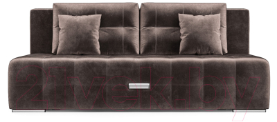 Диван Mebel-Ars Еврокнижка Марсель №4 (бархат серо-шоколадный Star Velvet 60 Coffee)