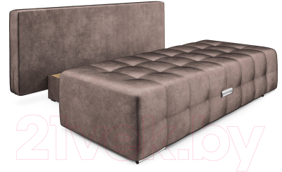 Диван Mebel-Ars Еврокнижка Марсель №4 (бархат серо-шоколадный Star Velvet 60 Coffee)