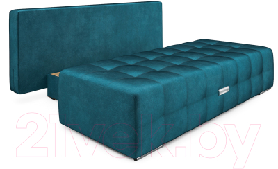 Диван Mebel-Ars Еврокнижка Марсель №4 (бархат сине-зеленый/Star Velvet 43 Black Green)