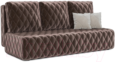 Диван Mebel-Ars Еврокнижка Роял (бархат серо-шоколадный/Star Velvet 60 Cofee) - фото